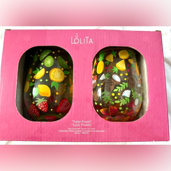 Lolita Other - LOLITA “Tutti Frutti" 2 stemless wine glasses